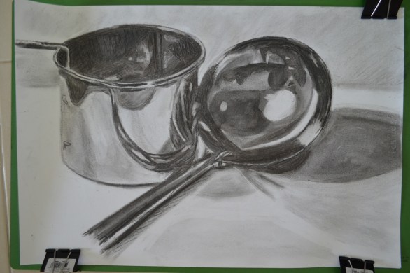 Finished Drawing, Shadows and Reflective Light and Shade