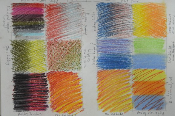 exploring coloured media - Soft and Hard Pastel