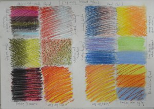 exploring coloured media - Soft and Hard Pastel
