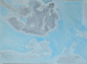 1 - Cloud Formation in Oil Pastel
