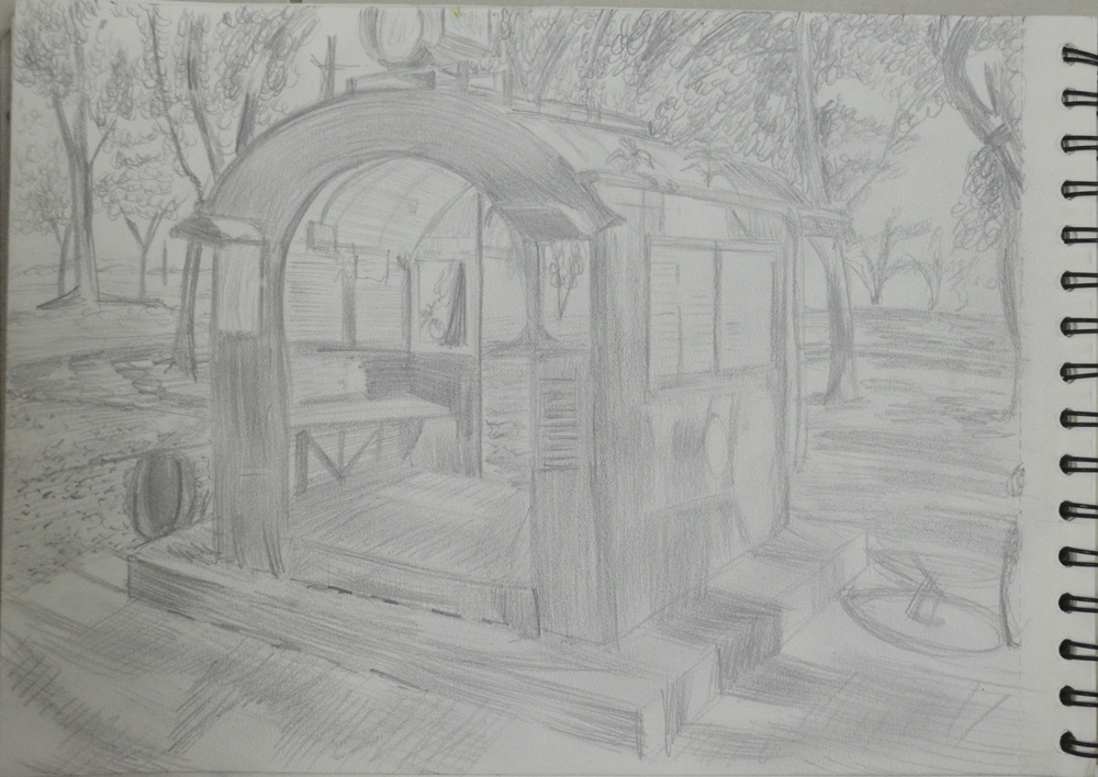 A Sketchboog Walk First Sketch : HB Pencil