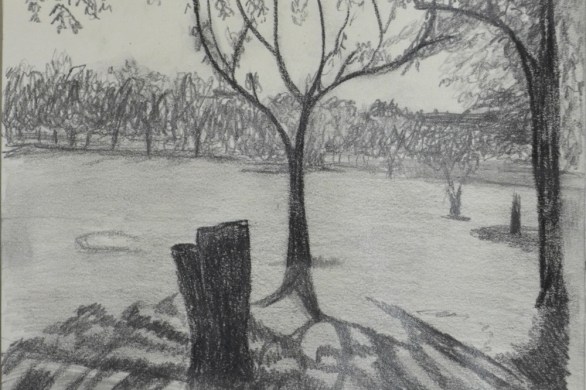 A Sketch book Walk Fourth and Final Sketch : Charcoal Pencil, EE and HB