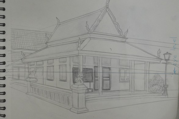 Angular Perspective - LIne Drawing