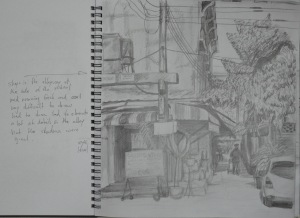 Sketch of Ginnel in H Pencil w Notes