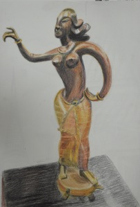 Statue of a Southern Thai Woman Dancing