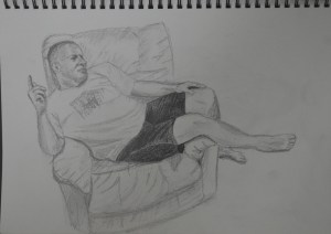 1 Hour Drawing in 6B on A3