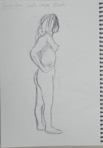 2nd 2 Minute Drawing Black Conte Pencil
