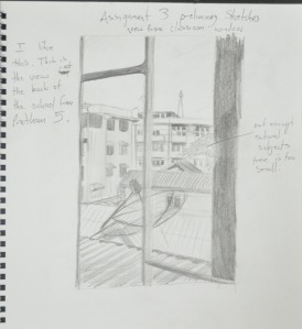 3rdd Sketch View from top floor classroom