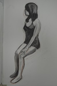 4th Drawing Charcoal over Conte