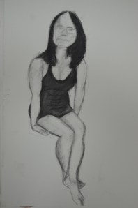 5th Drawing - Compressed Charcoal and an Atempt at a face