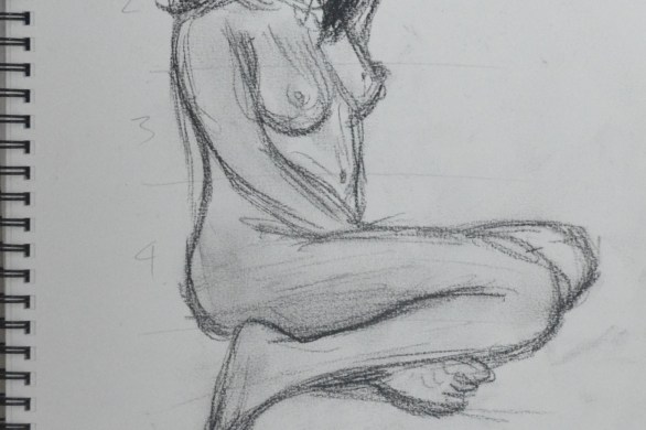 8th Sketch 10 Minutes Compressed Charcoal