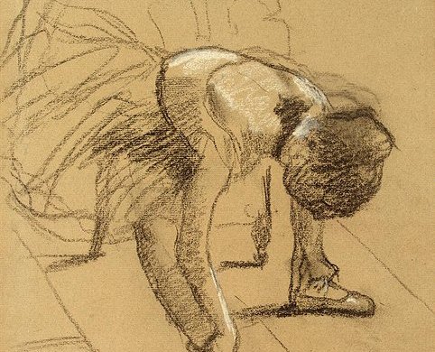 Seat Dancer Adjusting Her Shoes