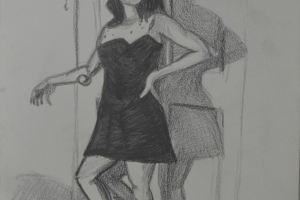 2nd Pose 3 - Water Soluble Pencils Better Proportions