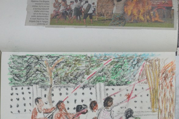 7th Drawing - Burma Fire Brigade - Bangkok Post