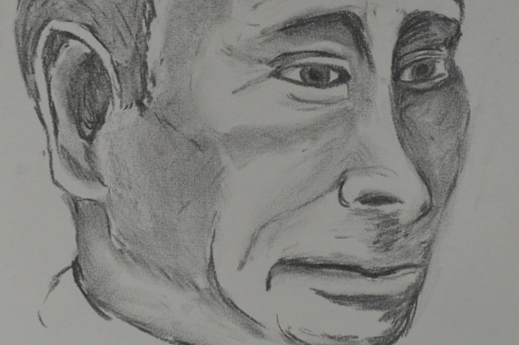 2 - Portrait of Putin in Charcoal