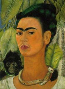 Frida Kahlo Self Portrait with a Monkey 1938