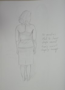 Drawing 12 - Standing Up - HB on A3