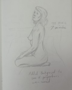 Drawing 26 - Kneeling 3B Sketchbook