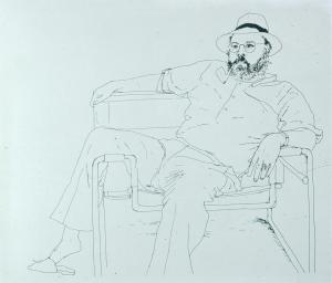 Line Drawing David Hockney 1