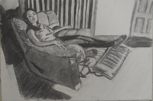 Tone and Form - 3rd Drawing Compressed Charcoal A3