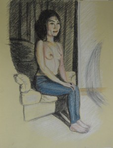 Tonal Study Nude in Colour Pastel