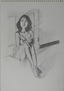 8 - WaterSoluble Pencil Sketch with Door Handle