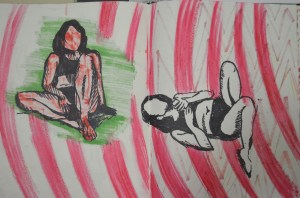 Two quick studies that I experimented with colour on